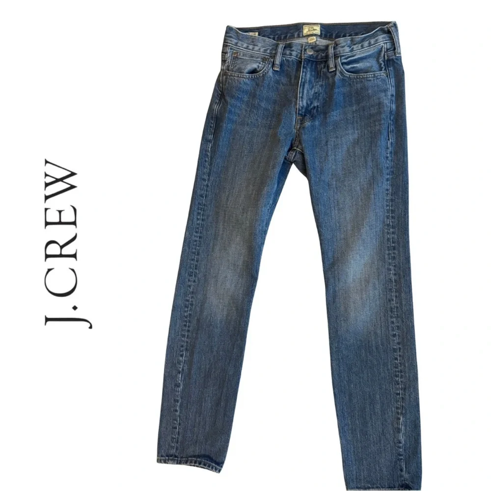 J. Crew 100% Cotton 484 Slim Fit denim Blue Jeans 29” waist boy men light school